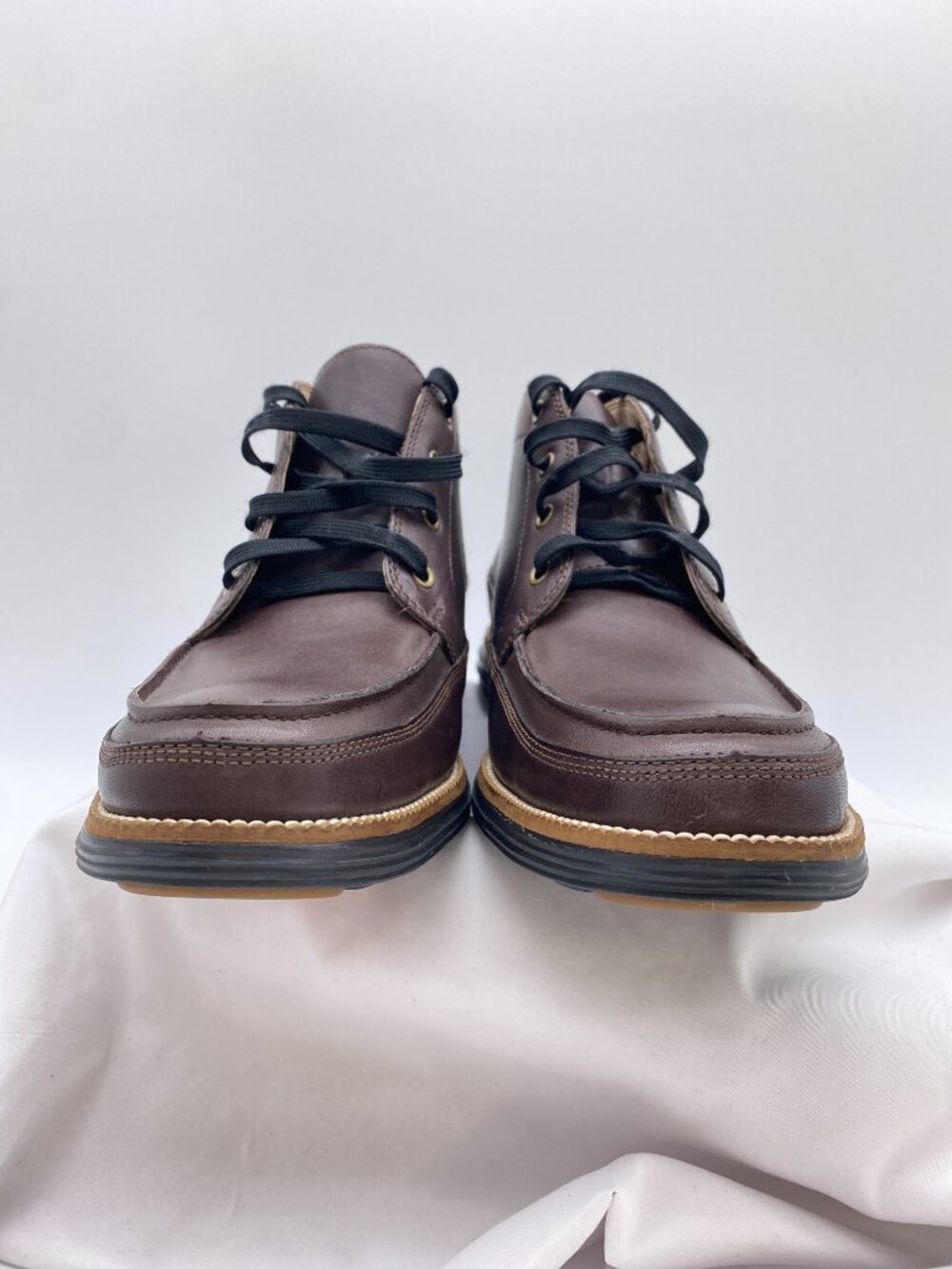 Cole Haan Grand.ØS Leather Chukka Boots Brown Moc Toe Men's 9.5 - Picture 9 of 10